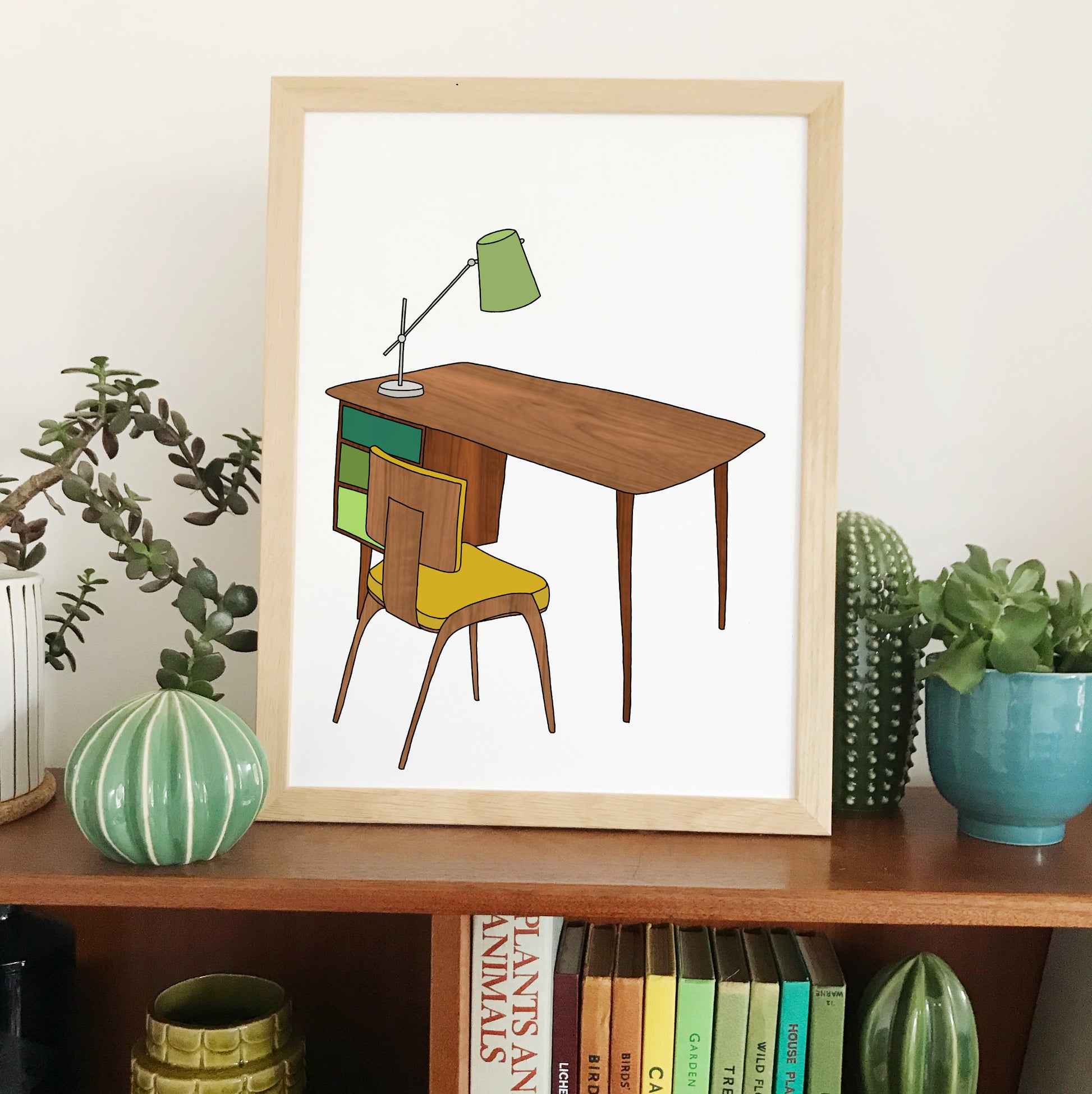 Retro Homes Desk Print - katebroughton