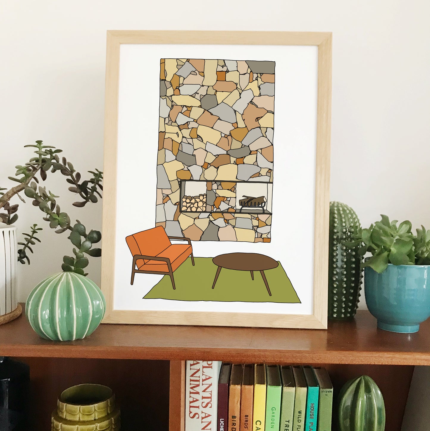 Retro Homes Fireplace Print - katebroughton