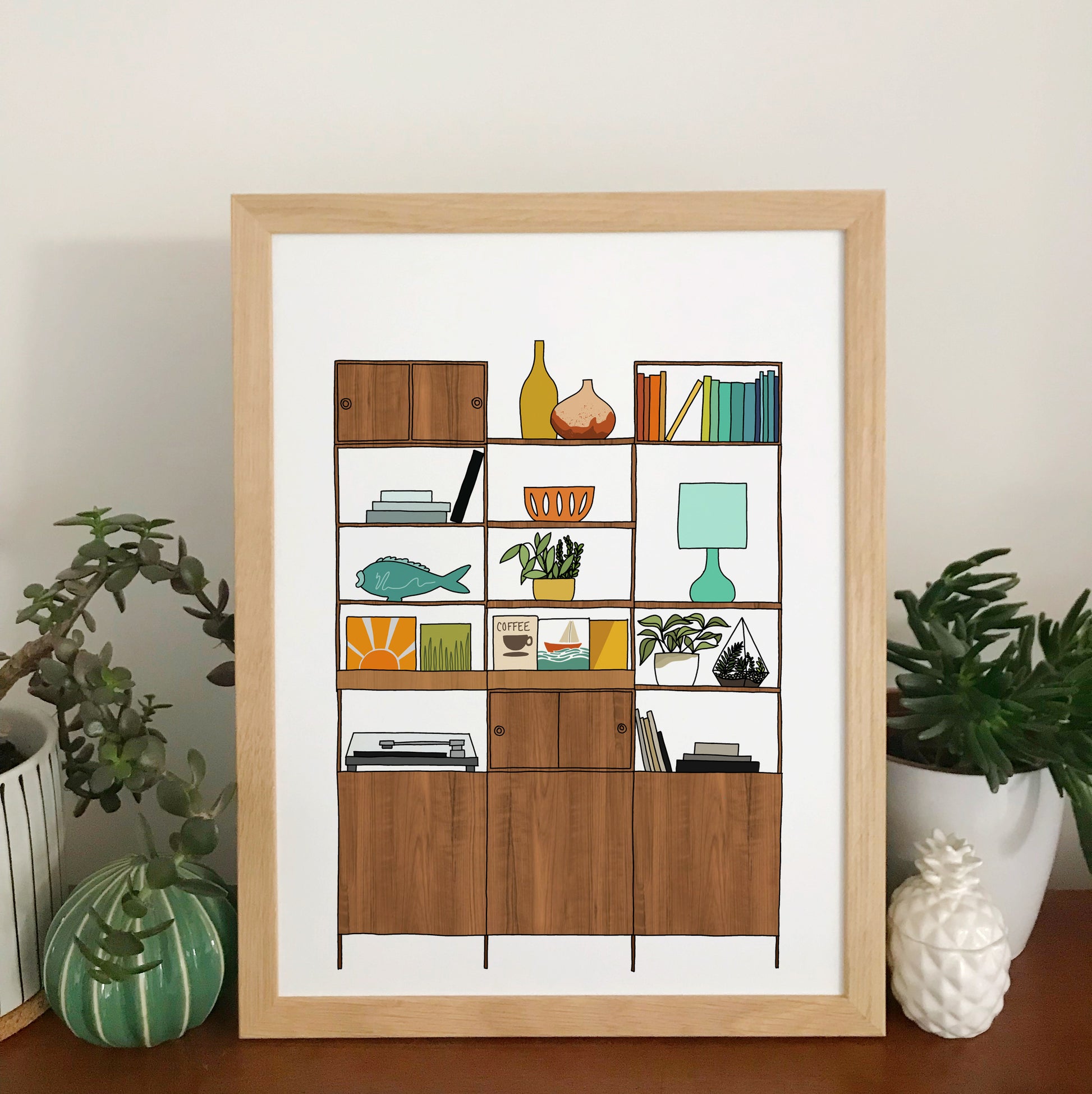 Retro Homes Shelves Print - katebroughton