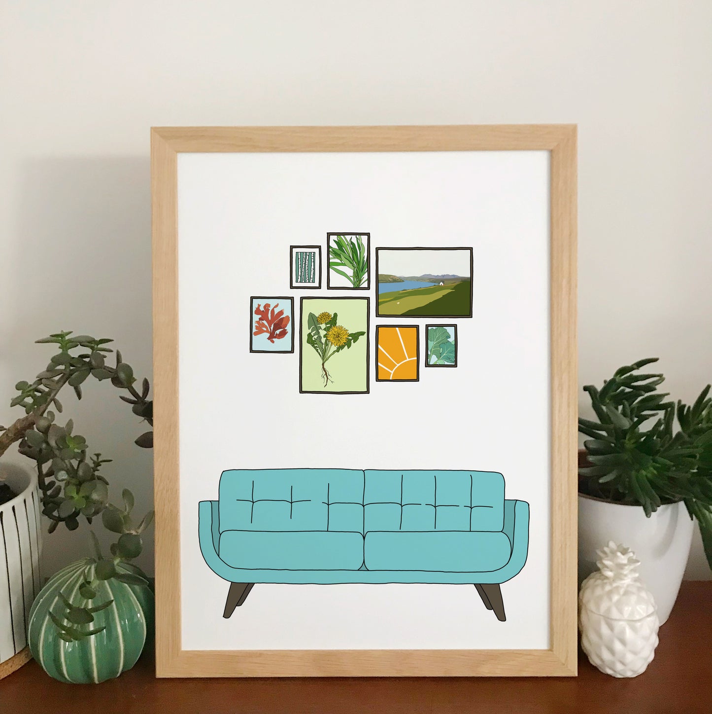 Retro Homes Sofa Print - katebroughton