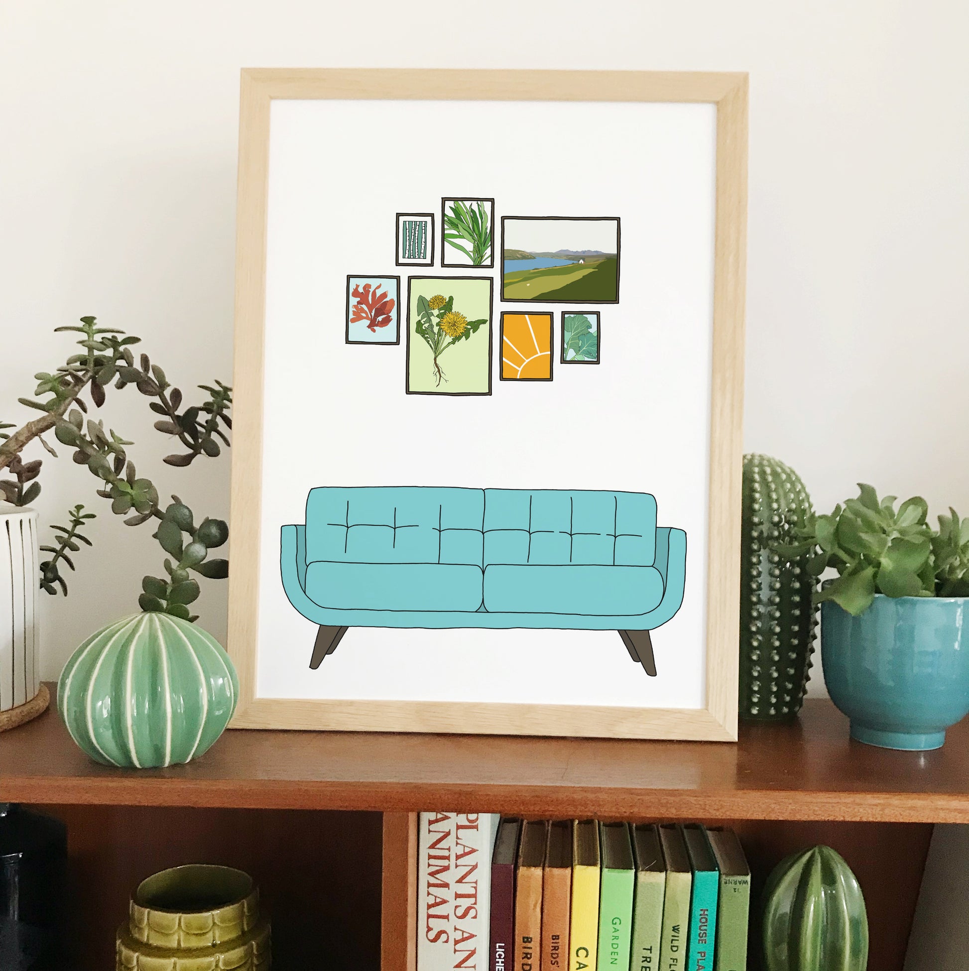 Retro Homes Sofa Print - katebroughton