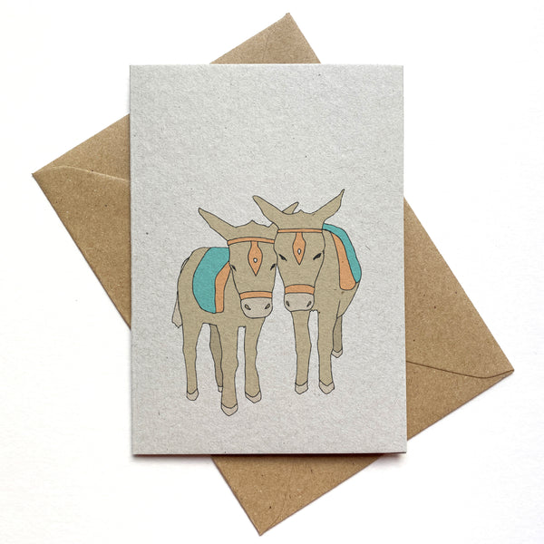 Seaside Donkeys Card