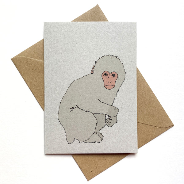Snow Monkey Card