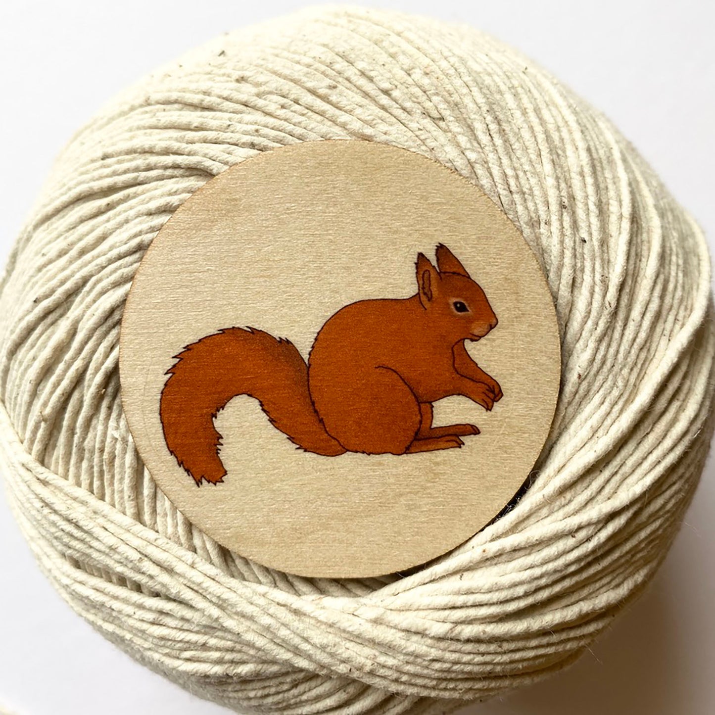Red Squirrel wooden brooch - katebroughton