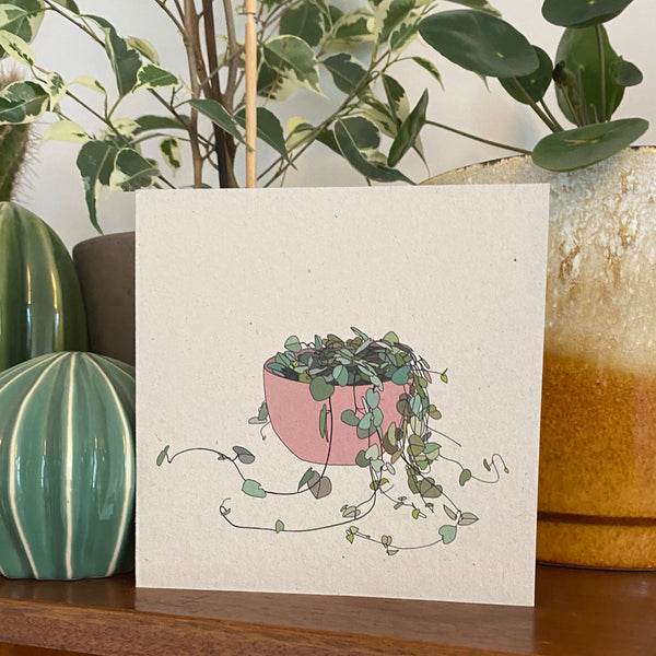 String of Hearts Houseplant Card