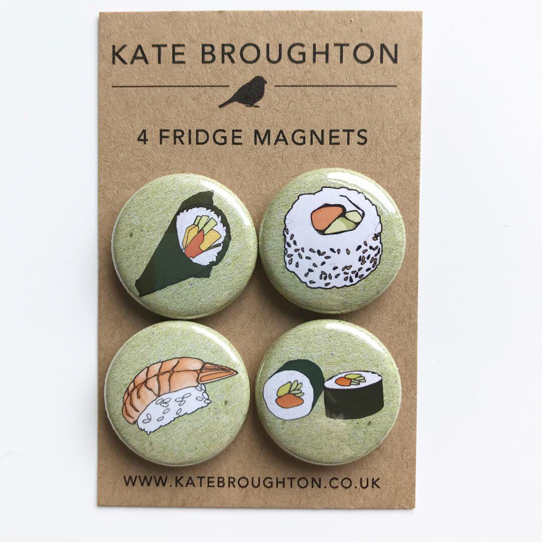 Sushi Fridge Magnets - katebroughton