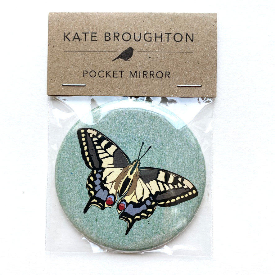 Swallowtail butterfly pocket mirror