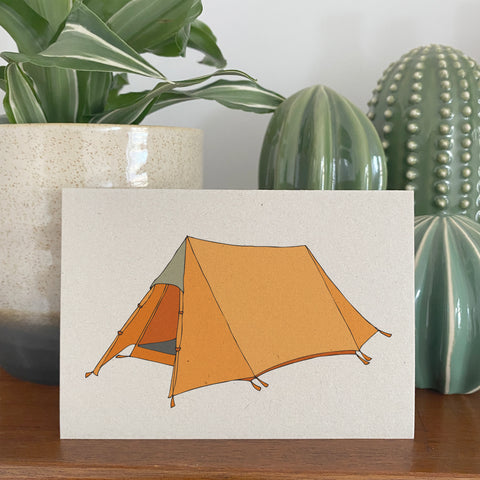 Triangle tent card