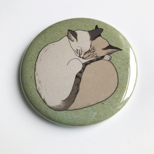 Two cats pocket mirror