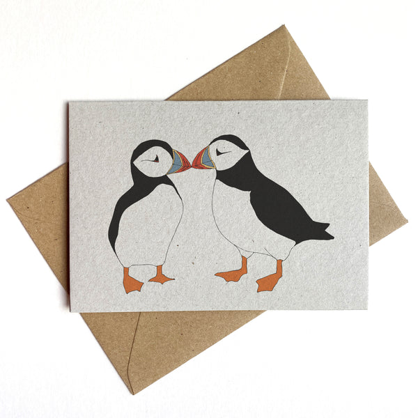 Two Puffins Card