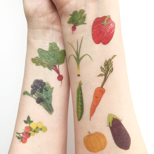 Vegetable Temporary Tattoos