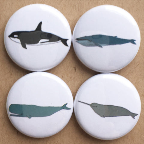 Whale badge set