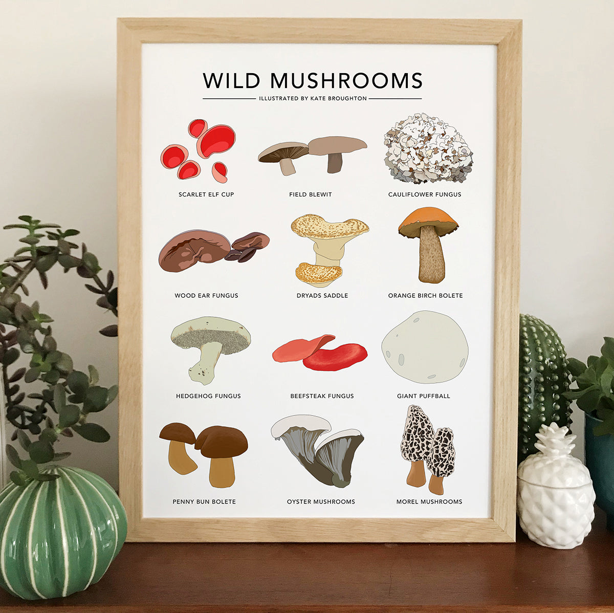 Wild Mushrooms Print - katebroughton