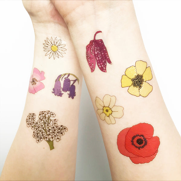Wildflower Temporary Tattoos