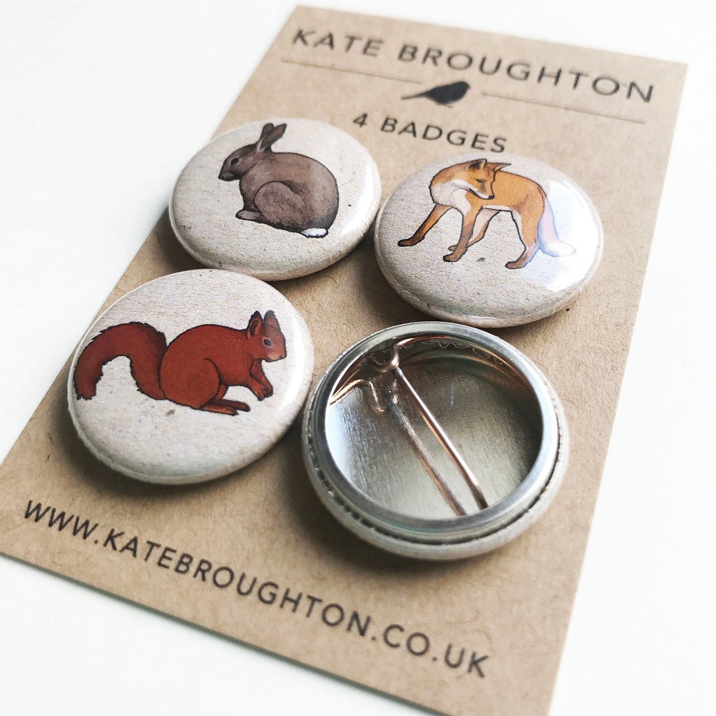 Woodland Animal badge set