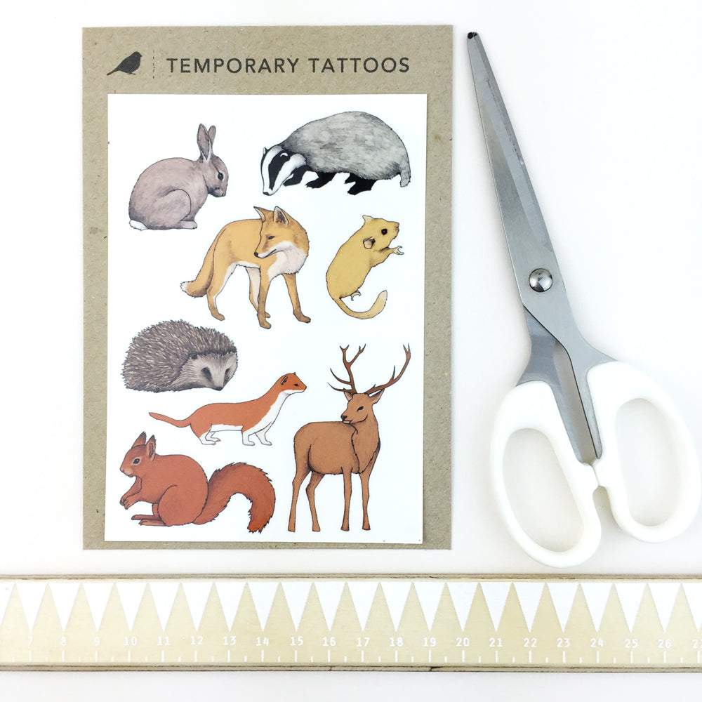 Woodland Animal Temporary Tattoos - katebroughton