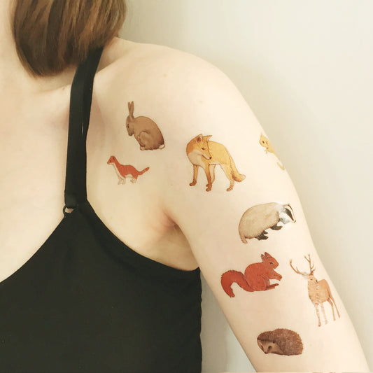 Woodland Animal Temporary Tattoos